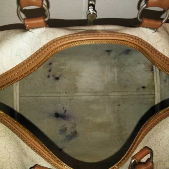 Christian Dior vintage Boston tote monogram tan brown leather strap - Picture 6 of 7